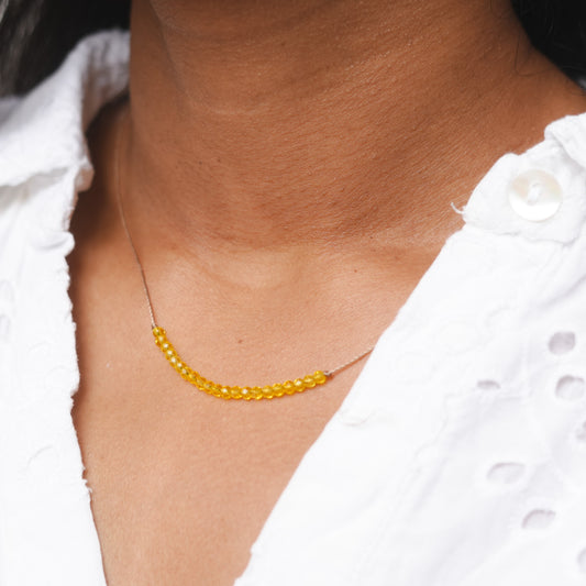 Dainty Citrine Necklace - November Birthstone
