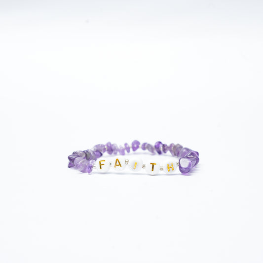 FAITH - Amethyst Chip Bracelet