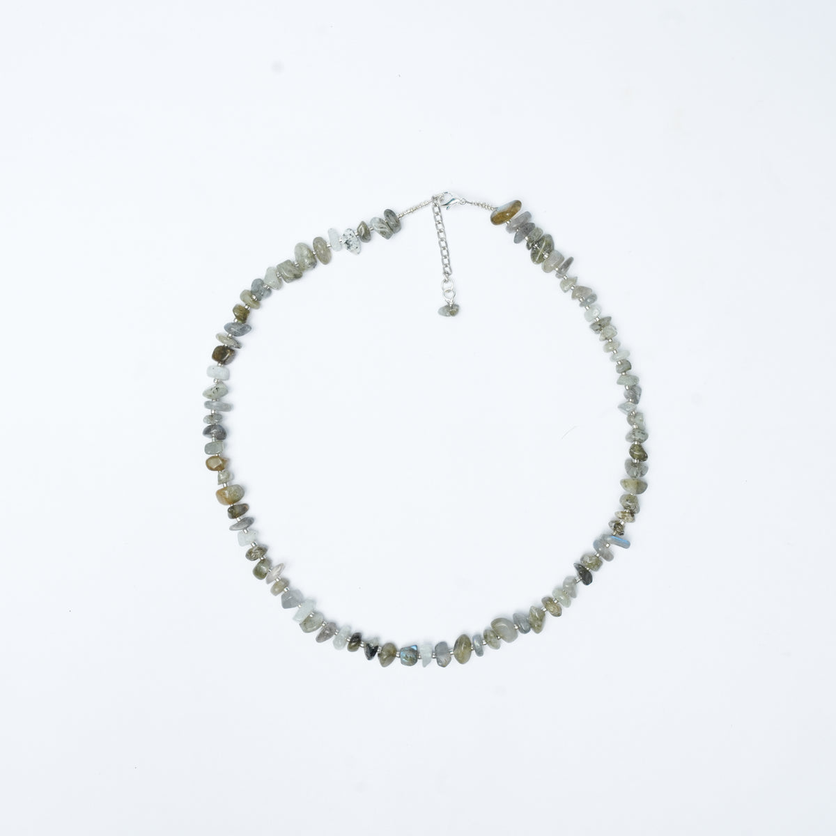 Natural Labradorite Chip bead Necklace - adjustable length