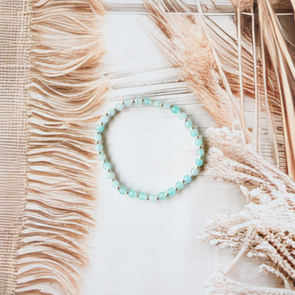 Amazonite Stretch Bracelet - Tarnish Free and Waterproof