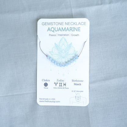 Dainty Aquamarine  - March Birthstone