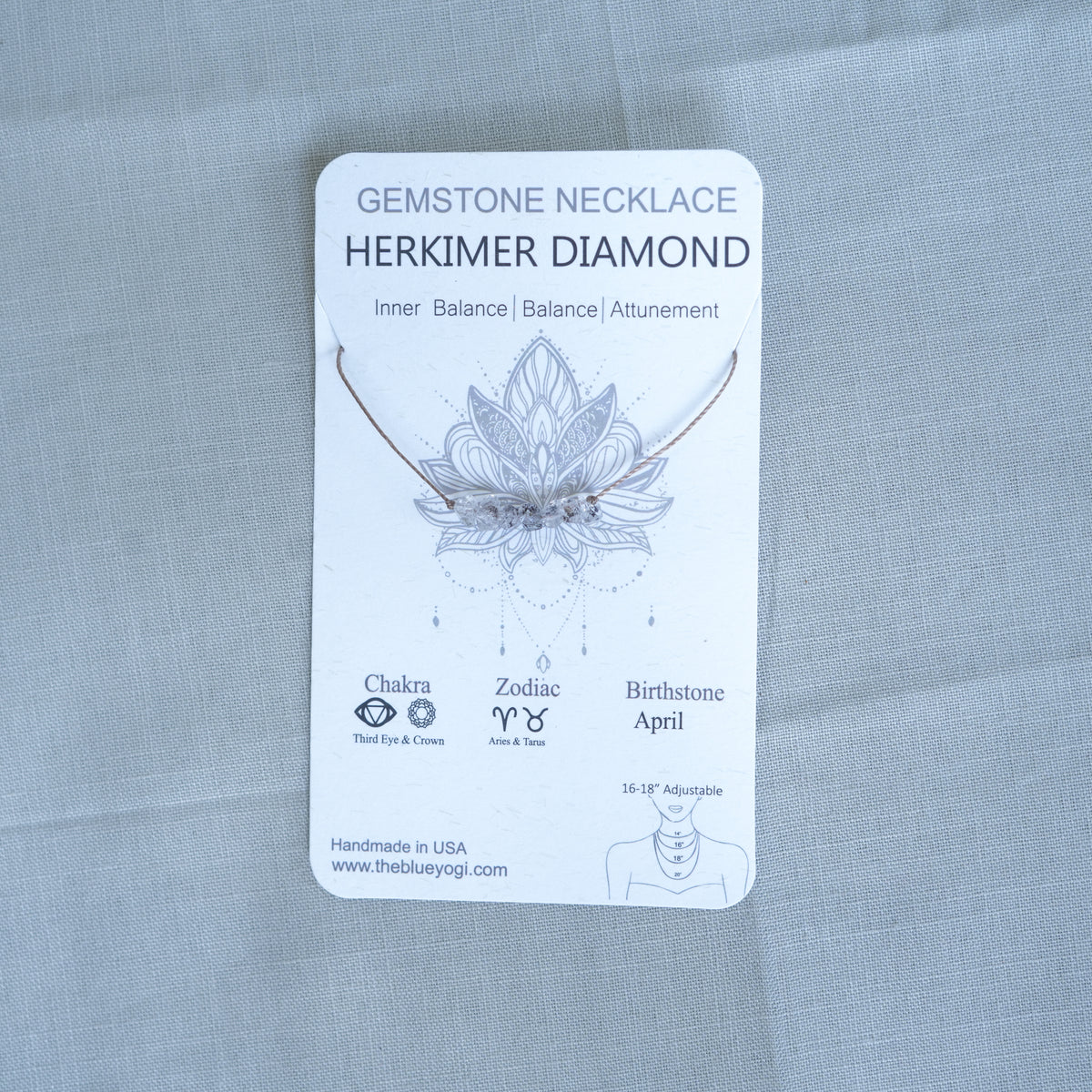 Dainty Herkimer Diamond  - April Birthstone