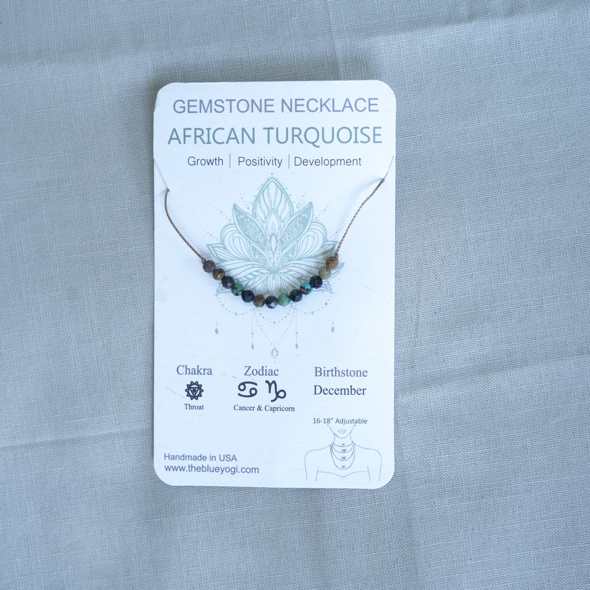 Dainty African Turquoise  - December Birthstone