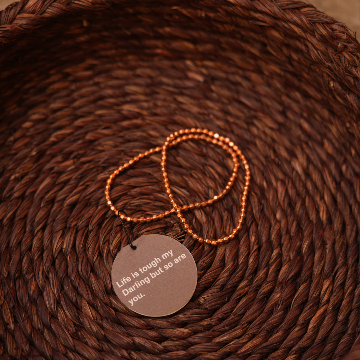 Genuine Solid Copper Bead Stretch Bracelet