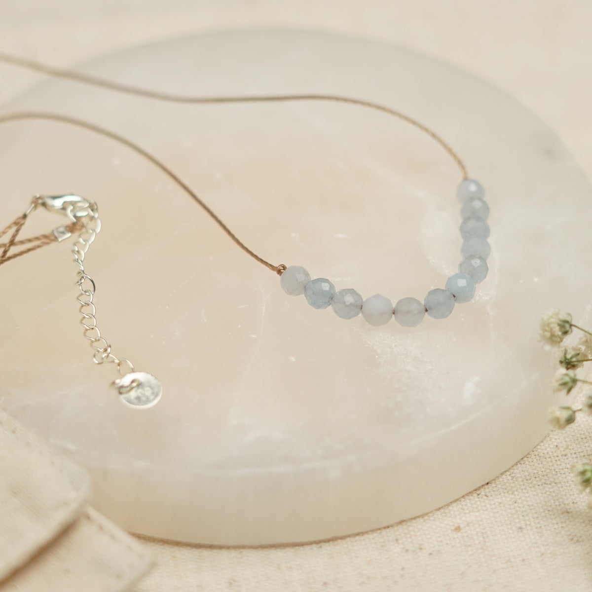 Dainty Aquamarine  - March Birthstone