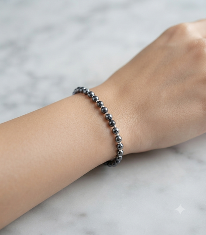 Hematite Stretch Bracelet - Tarnish Free and Waterproof