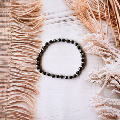Hematite Stretch Bracelet - Tarnish Free and Waterproof