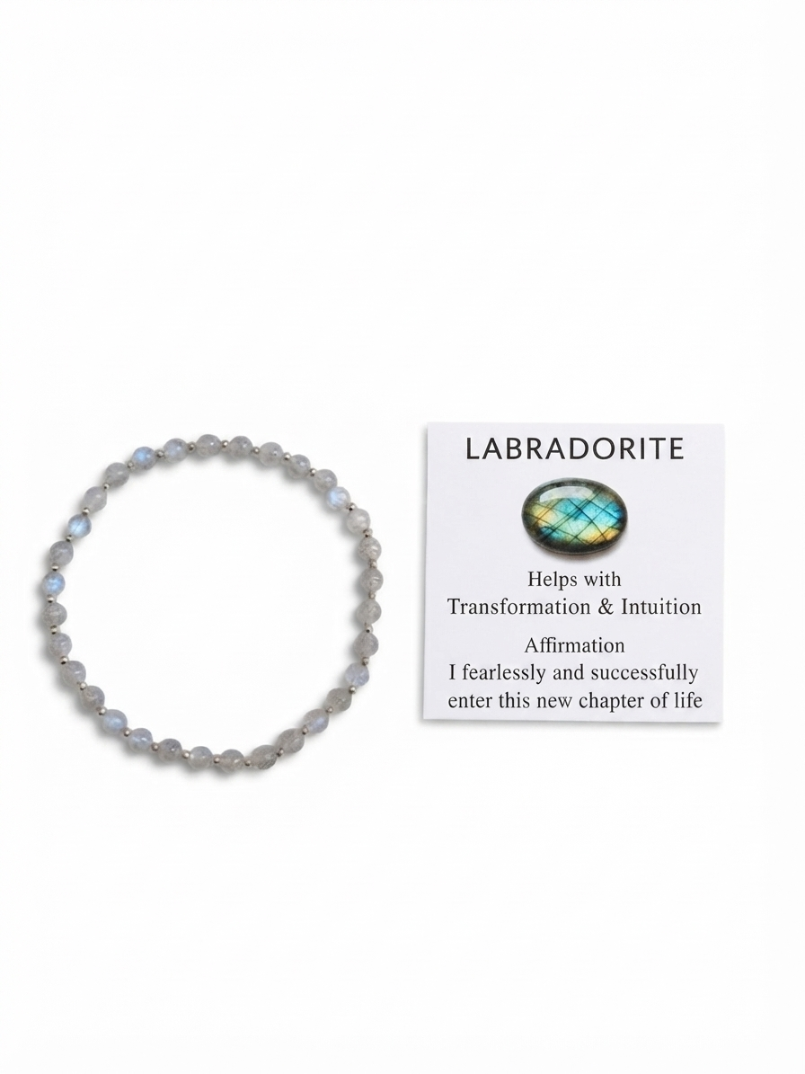 Labradorite Stretch Bracelet - Tarnish Free and Waterproof