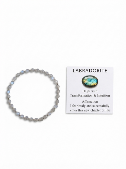 Labradorite Stretch Bracelet - Tarnish Free and Waterproof