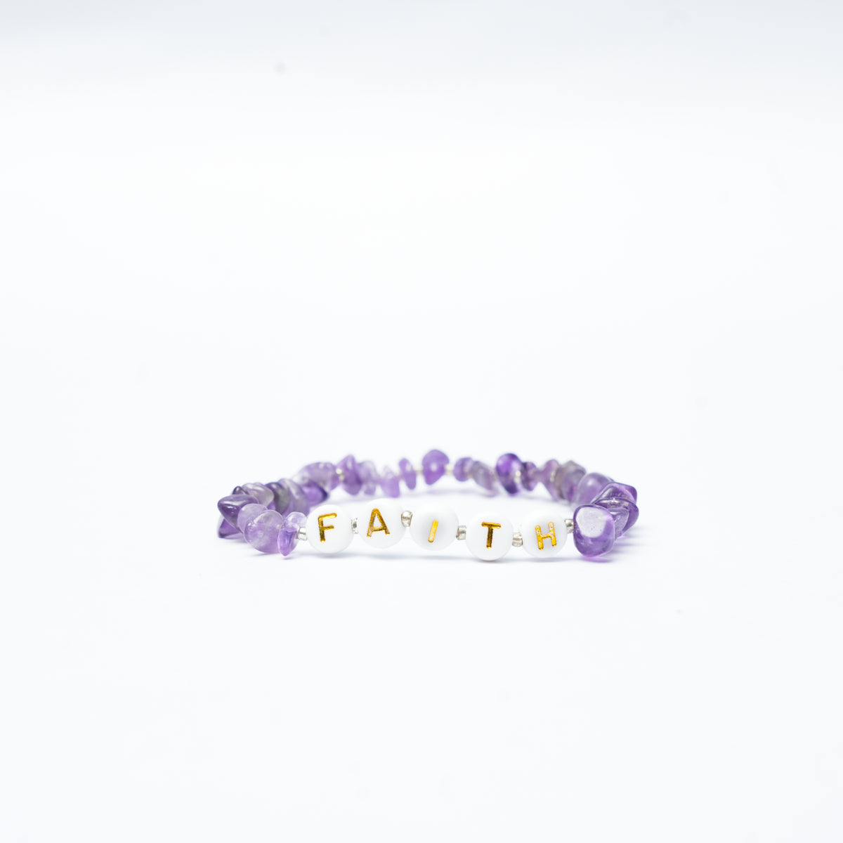 FAITH -  Amethyst Chip Bracelet