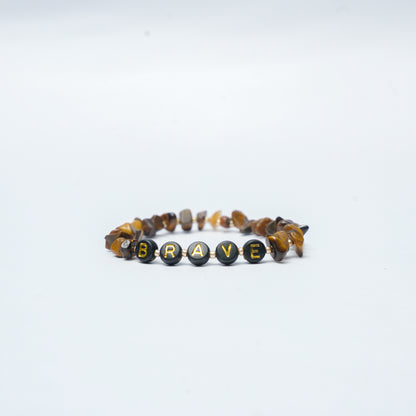BRAVE - Tiger's Eye Chip Bracelet
