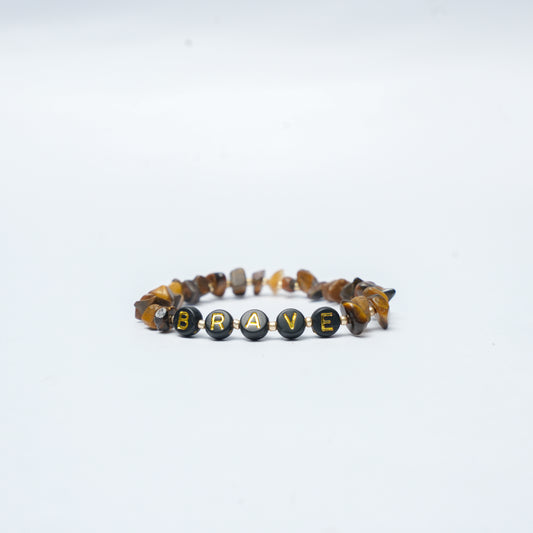 BRAVE - Tiger's Eye Chip Bracelet