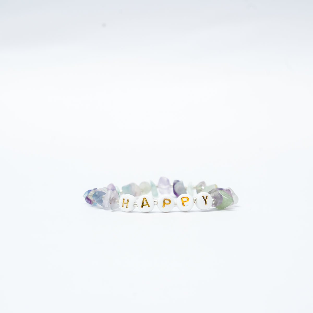 HAPPY -  Fluorite Chip Bracelet
