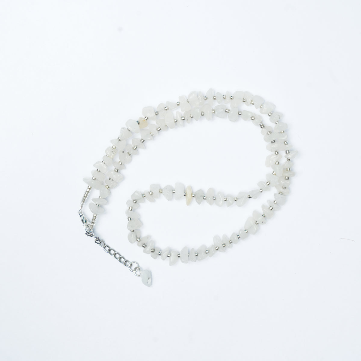 Natural Moonstone Chip bead Necklace - adjustable length