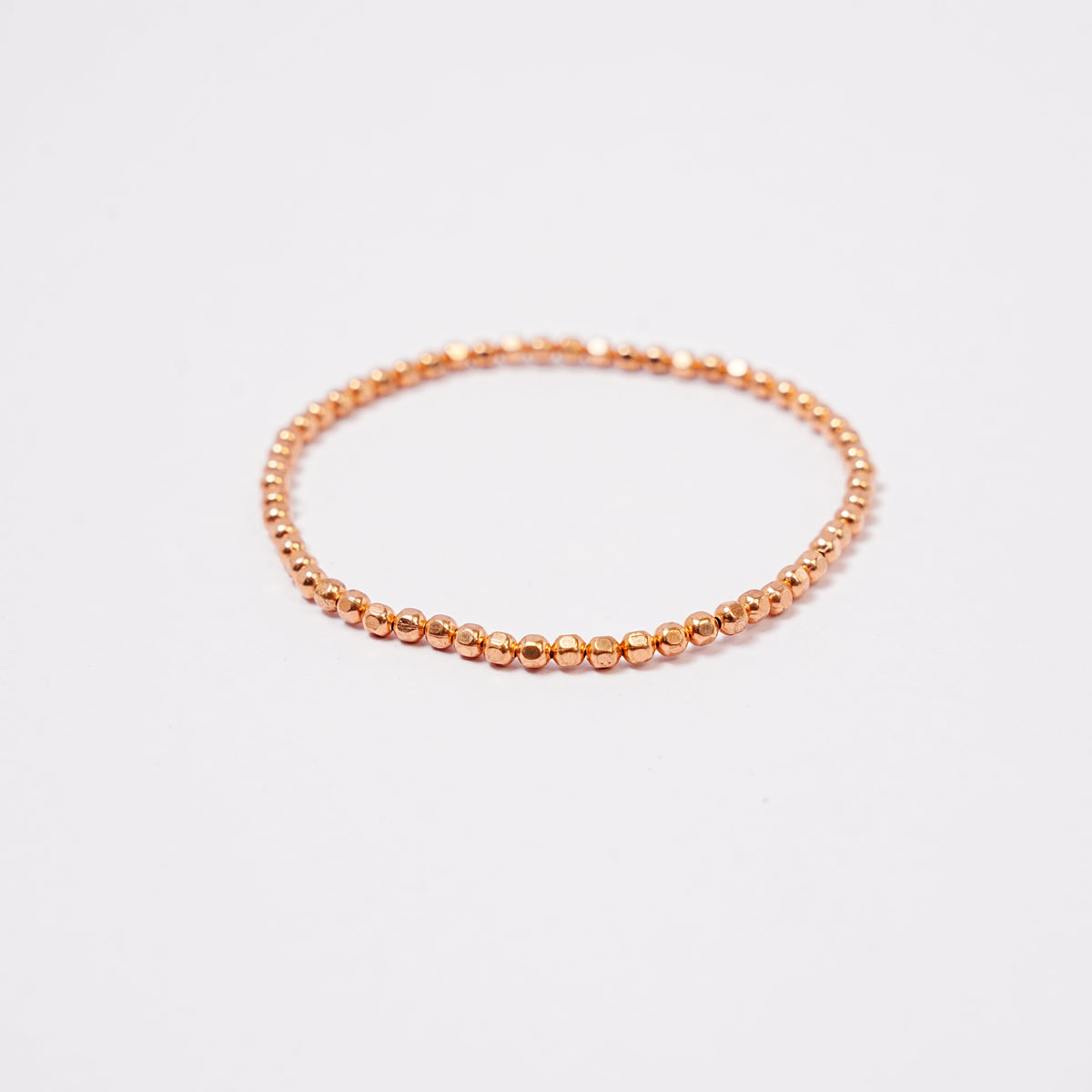 Genuine Solid Copper Bead Stretch Bracelet