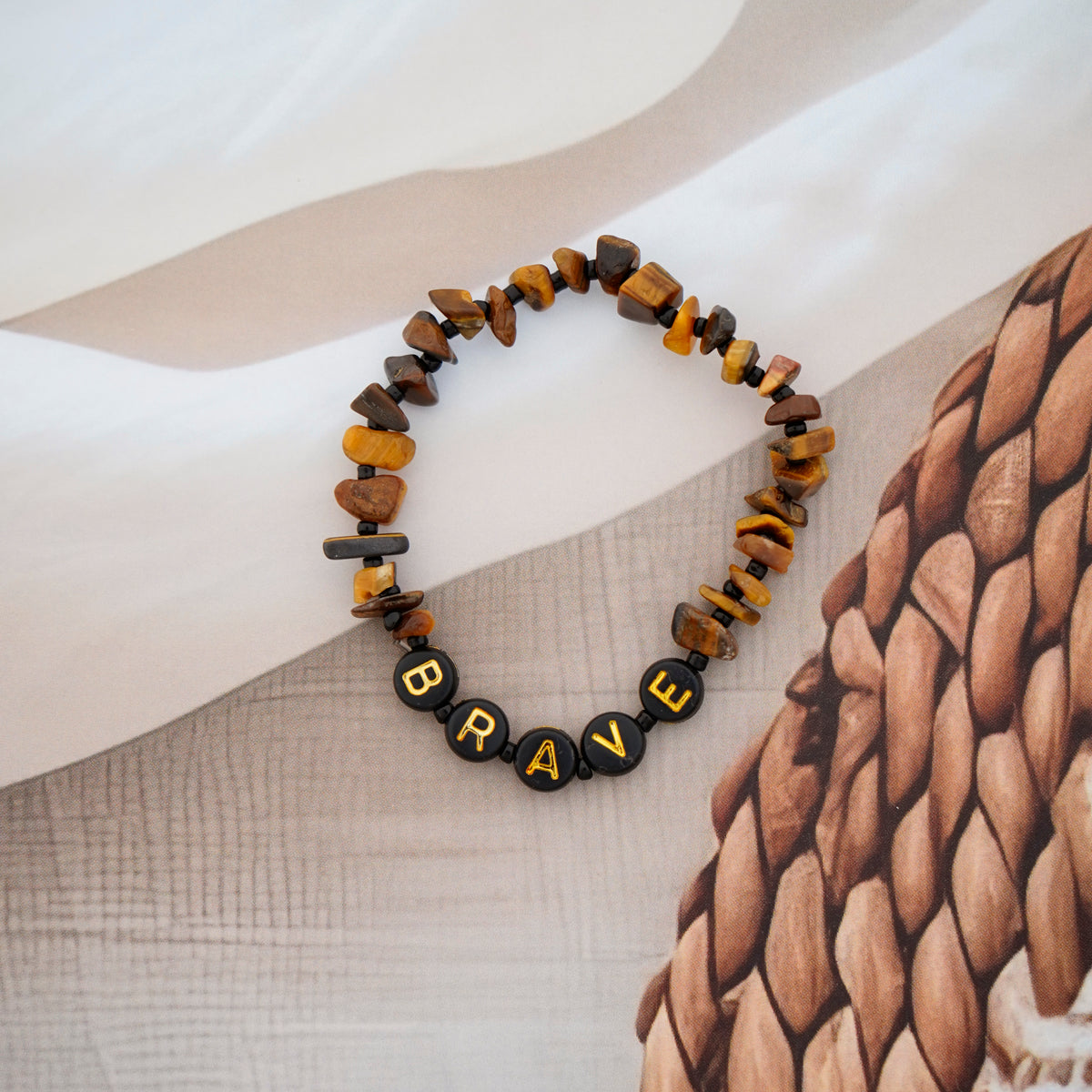 BRAVE - Tiger's Eye Chip Bracelet