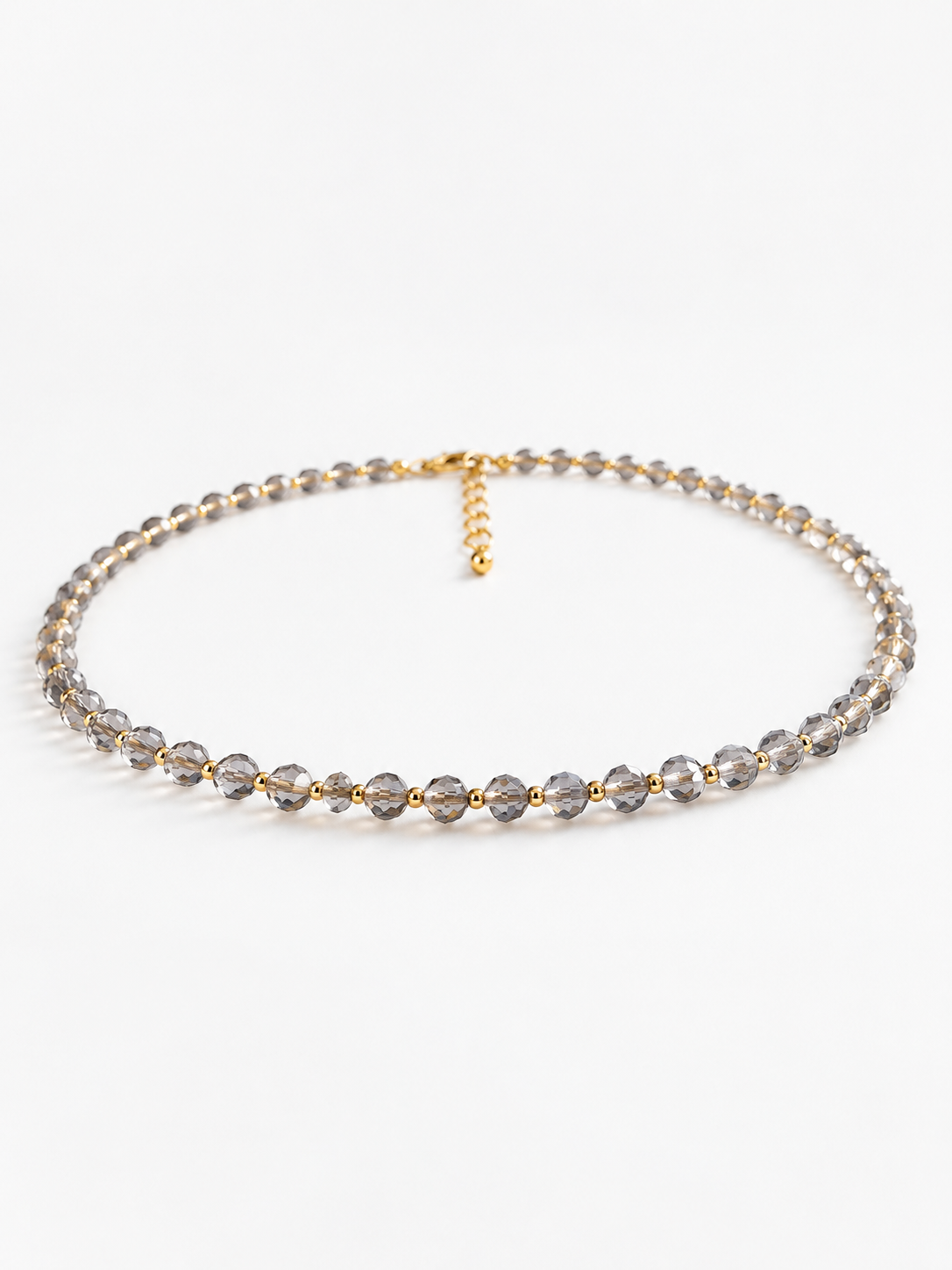 Dainty Smoky Quartz Necklace - Natural Gemstones & 18K Gold Plated Anti-Tarnish Chain
