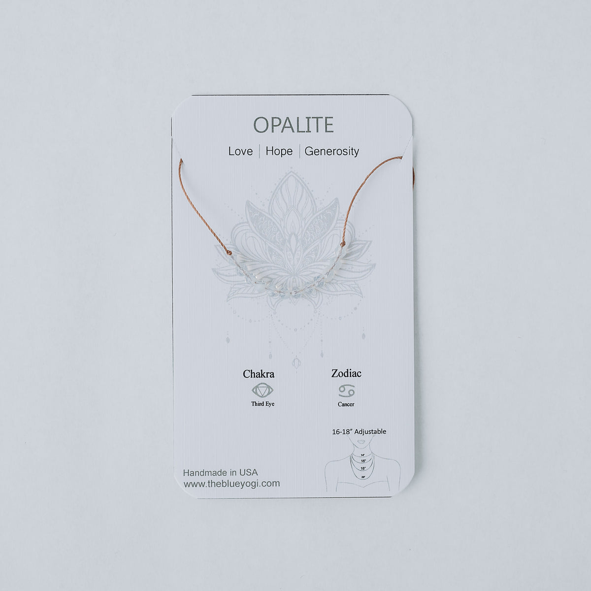 Dainty Opalite  Necklace - October Birthstone