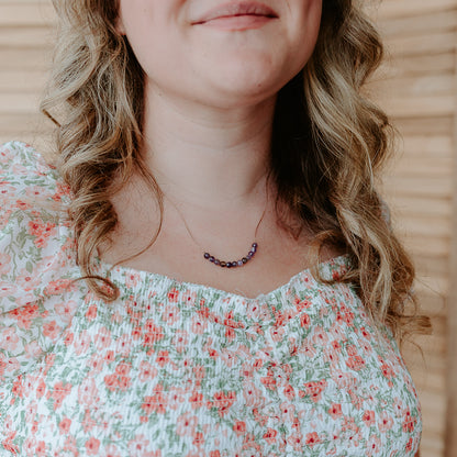 Dainty Amethyst Necklace - February Birthstone